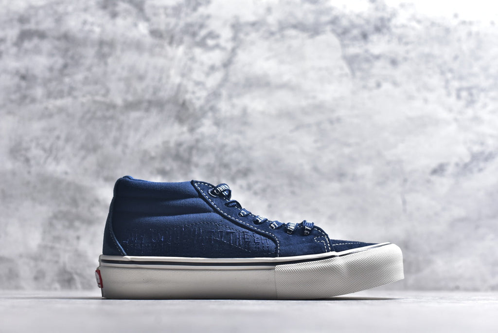 Vans Sk8-Mid Reissue | Navy Blue Embossed Leather | VN0A347UVGD