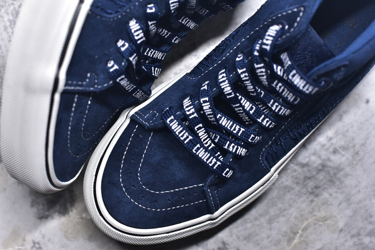 Vans Sk8-Mid Reissue | Navy Blue Embossed Leather | VN0A347UVGD