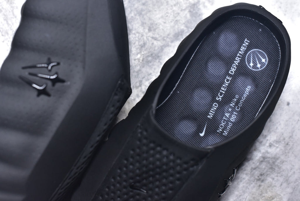 Nike Mind 001 Sail Closed-Toe Massage Slide HQ4307-001 Black