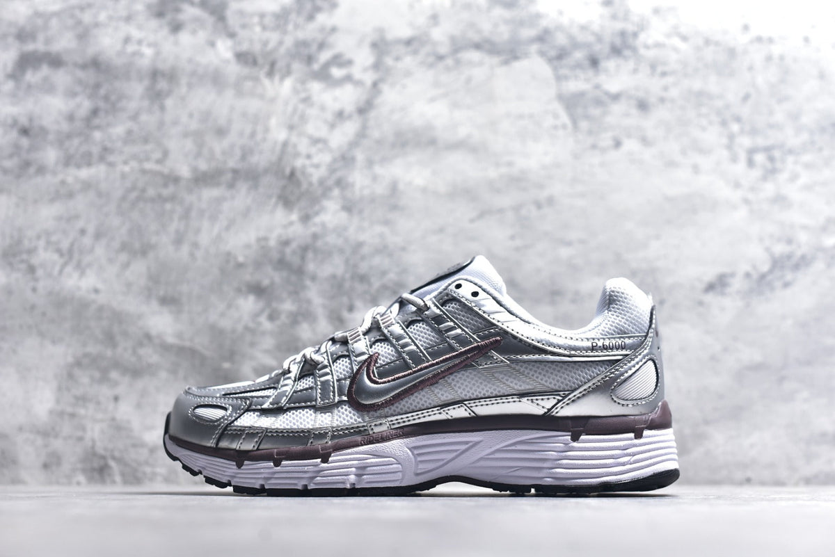 Nike P-6000 — Metallic Silver / White / Dark Grey