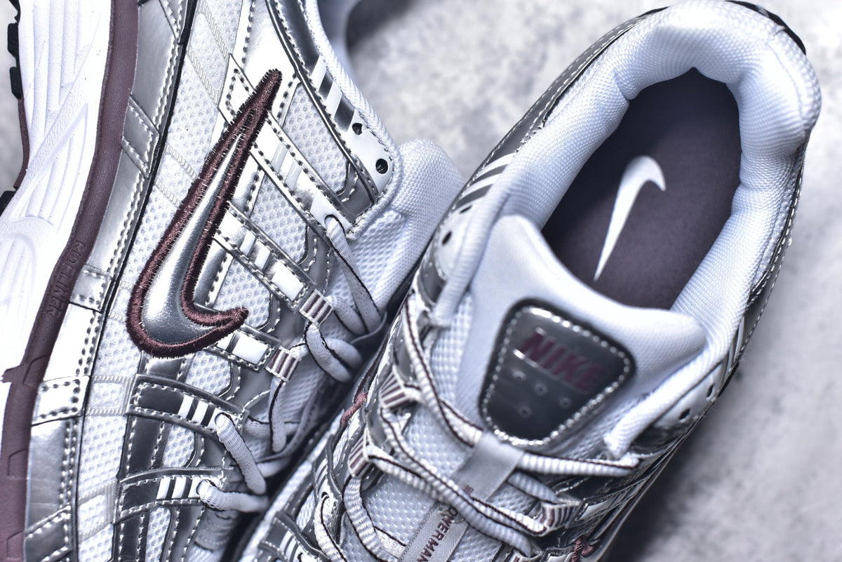 Nike P-6000 — Metallic Silver / White / Dark Grey