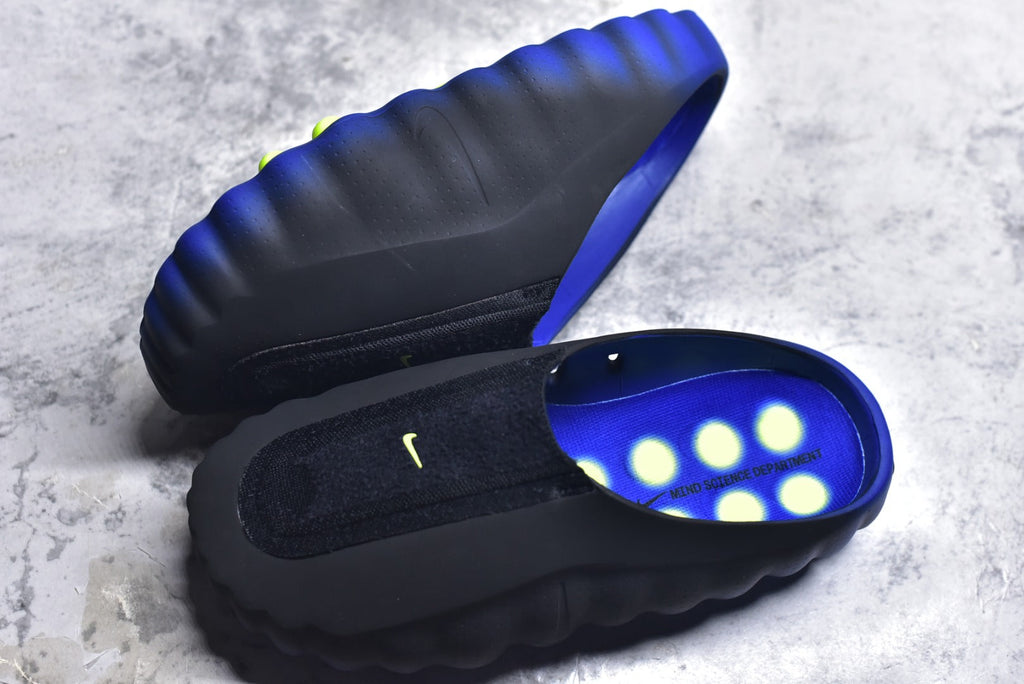 Nike Mind 001 Closed-Toe Massage Slide IR2175-400 Black Blue