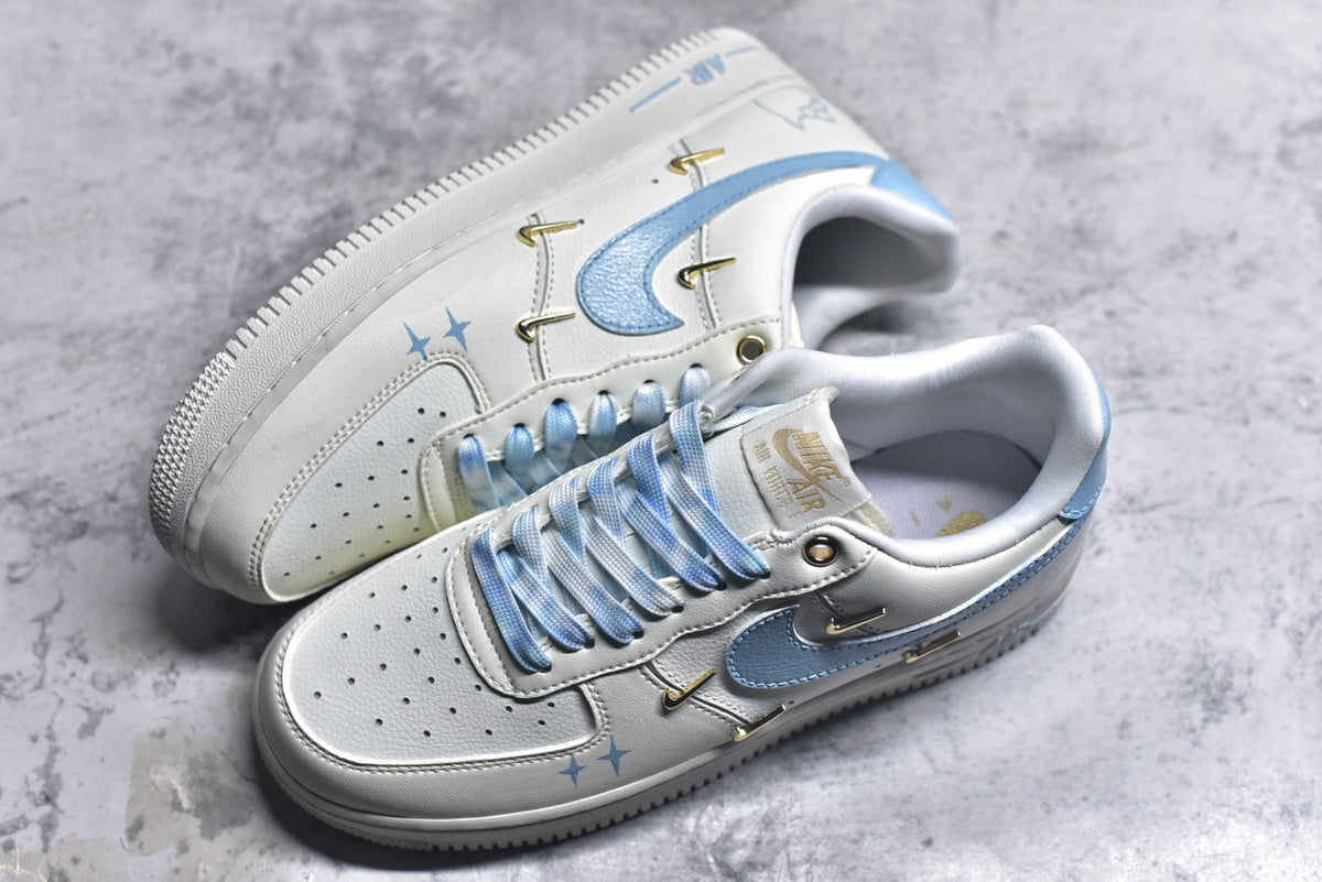Nike Air Force 1 “Ocean Blue” Hand-Painted Custom — FV3654-311